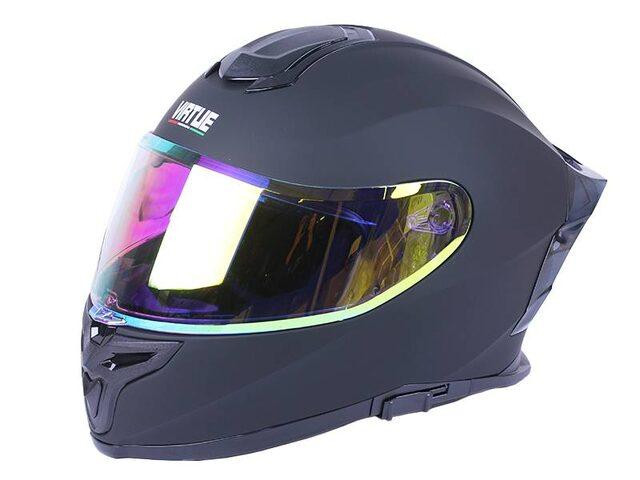 Шолом мотоциклетний інтеграл MD-820-1 (чорний матовий, скло жовтий хамелеон, size M) Мукачево - фото 1