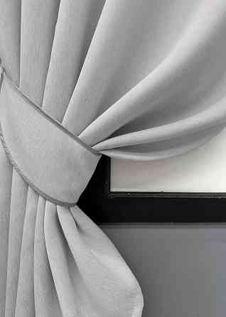 Комплект коротких штор VR-Textil Блэкаут двусторонний Eclipsе № 1791ш Светло-серый 130х170 см 2 шт (35-0393) Киев