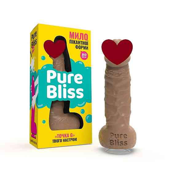 Мыло член на присоске Pure Bliss BIG коричневое, 18 см Sex Aura Киев