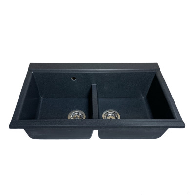 Мойка кухонная Adamant Similar графіт + змішувач + дозатор + ополіскувач склянок + колан (4824296106513) Вінниця - фото 2