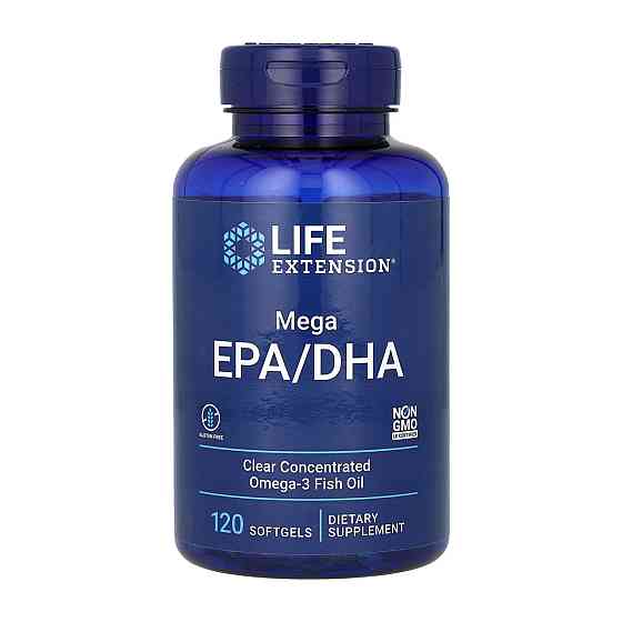 Омега 3 Life Extension Mega EPA DHA 120 softgels Київ