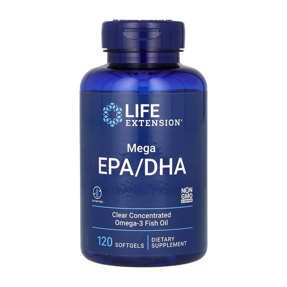 Омега 3 Life Extension Mega EPA DHA 120 softgels Київ - фото 1