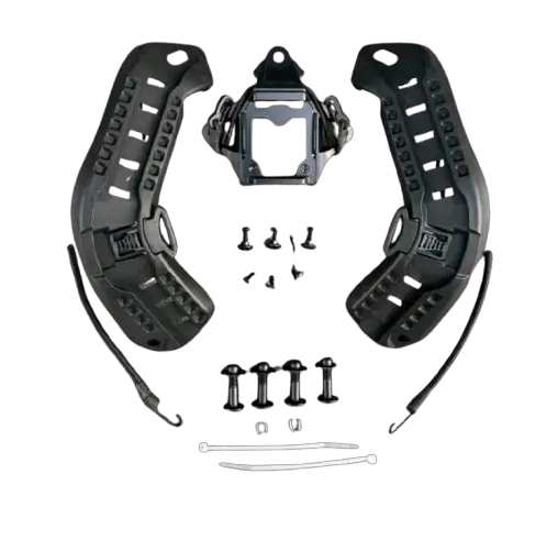 Обвес для шлема MICH подвесная система + защитные подушки + боковые рельсы ARC + шрауд (Черный) Винница - изображение 6