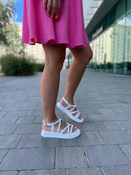 Edan Instruments Босоніжки жіночі білі EDAN 326 літні, натуральна шкіра / Шкіряні босоніжки на Коломыя - изображение 7