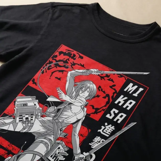 Футболка для подростка мальчика с принтом Атака Титанов Микаса Размер 160 Anime10675 Днепр