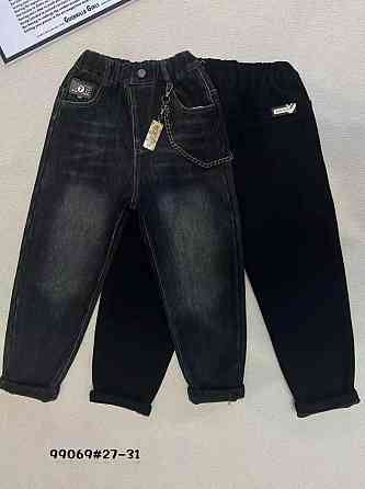 Джинсы мом темно-синие теплые на флисе на 8,9,10,11 лет Николаев