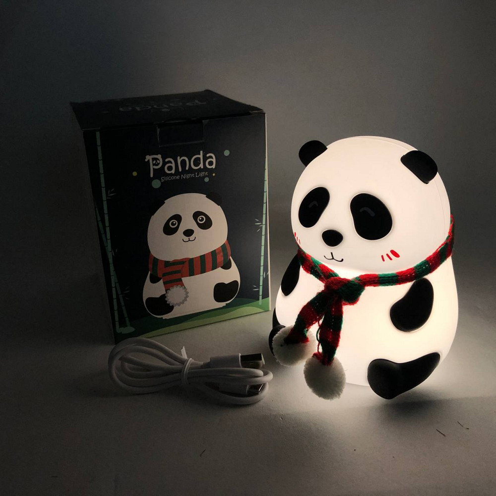 Нічник дитячий для новонароджених панда, Нічник на батарейках Світлодіодний силіконовий KJ-88 Львів - фото 4