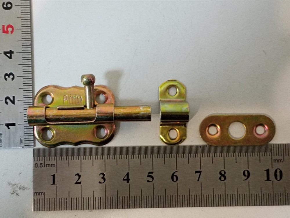 Засув круглий в жовтому оцинку  35мм "P-o" Київ - фото 1