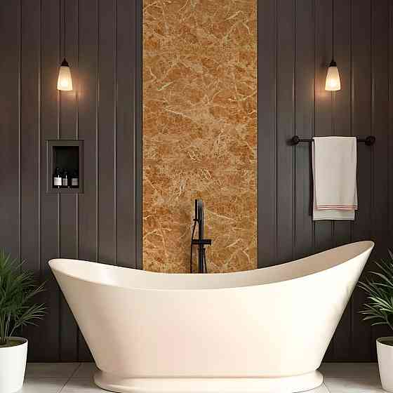 Декоративна ПВХ плита 600х600х3мм Кремовий мармур (S) SW-00001619 Київ