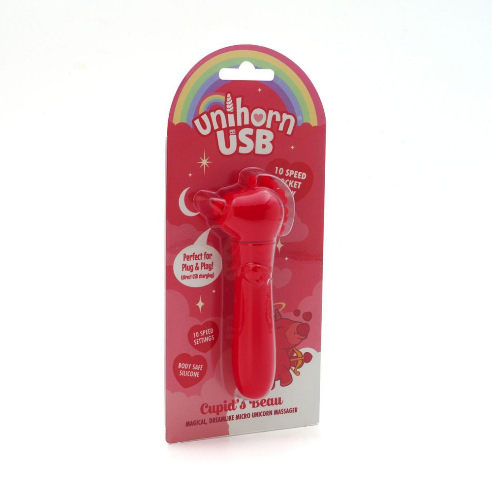 Вібратор-єдиноріжка Unihorn USB Bullet – Cupid's Beau, віброкуля, USB-зарядка, 10 режимів Sex Aura Київ - фото 4