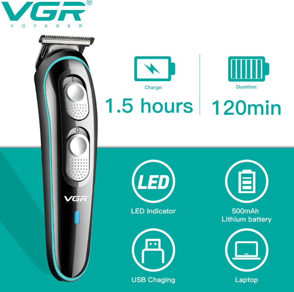 Тример для бороди та вусів VGR V-055 Дніпро - фото 4