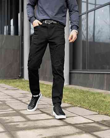 Штани карго чоловічі чорні базові котонові Pobedov Skystone Київ