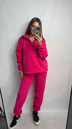 Теплый женский костюм TEDDY Малиновый XL-2XL Харьков