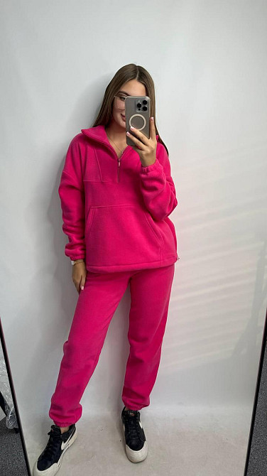 Теплый женский костюм TEDDY Малиновый XL-2XL Харьков - изображение 1