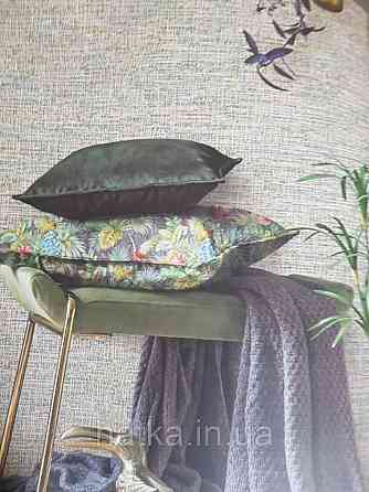 Обои виниловые на флизелине AdaWall Beta1.06х10 под ткань под мешковину зеленые коричневые белые 1111-3 Киев