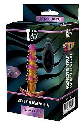 Анальная пробка с вибрацией стеклянная Dream Toys GLAMOUR GLASS Sex Aura Киев