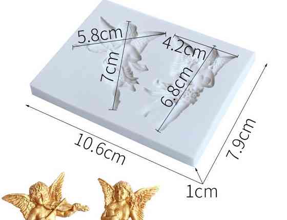 Кондитерский молд Ангелы 106 на 79 мм серый Киев