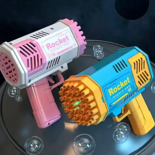 Пістолет-генератор мильних бульбашок для дітей та дорослих, 7000 бульбашок/хв, 40 отворів, пластик Одеса - фото 1