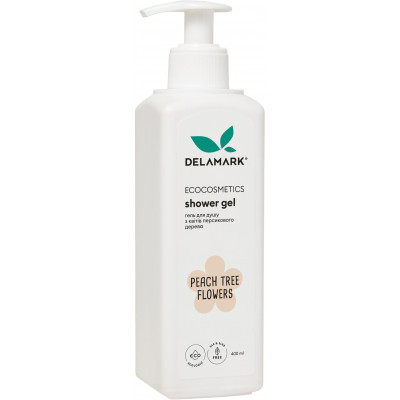 Гель для душа DeLaMark с ароматом цветков персикового дерева 400 мл (4820152331472) Винница - изображение 1