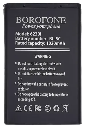 Акумулятор для Nokia 1100, 1101, 1110, 1112, 1600, 2300, 2310, 2610, 3100, 3110 / BL-5C (1020 mAh) Borofone Днепр