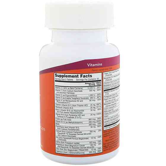 Витамины для женщин Ева Now Foods Eve Women's Multi 90 таб Киев