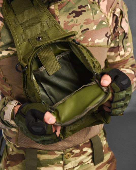 Тактична сумка нагрудна triada олива Одеса - фото 8