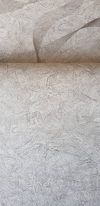 Шпалери метрові вінілові на флізеліні Sintra Vila під штукатурку мазки структурні бежево-сірі золотисті 532461 Київ - фото 3