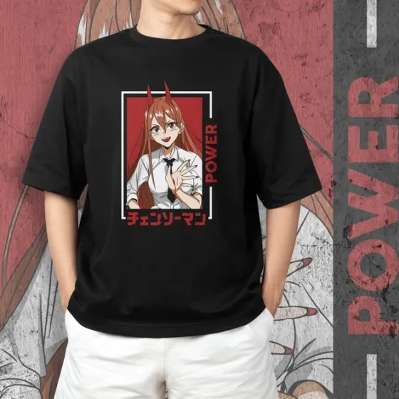 Футболка для подростка мальчика с принтом Человек Бензопила Power 4 Размер 160 Anime10489 Днепр