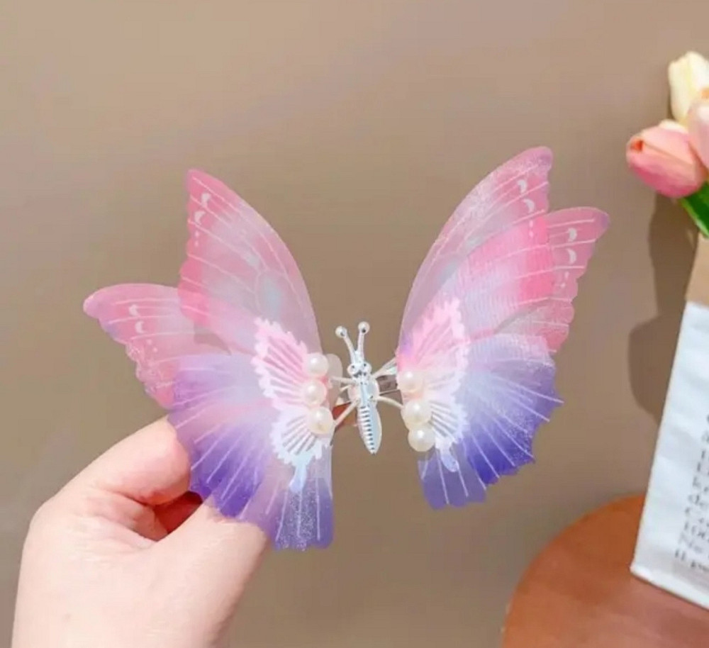 Заколка метелик з рухливими крильцями Сміла - фото 1