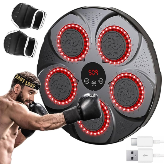 Музична боксерська мішень з рукавичками та USB / Музична груша для боксу / Тренажер для боксу з музикою Київ