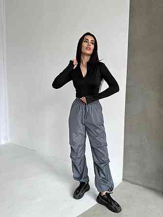 Женский прогулочный костюм двойка: кофта и штаны микродайвинг + плащевка Черный 2, 42/44 Одесса