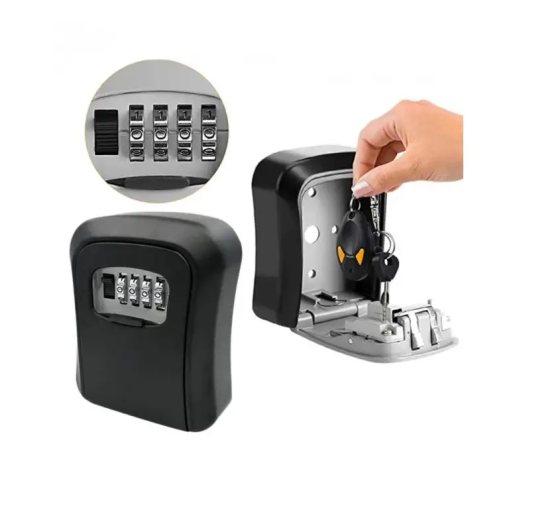 Портативний настінний сейф для ключів з кодовим замком (Чорний) Київ