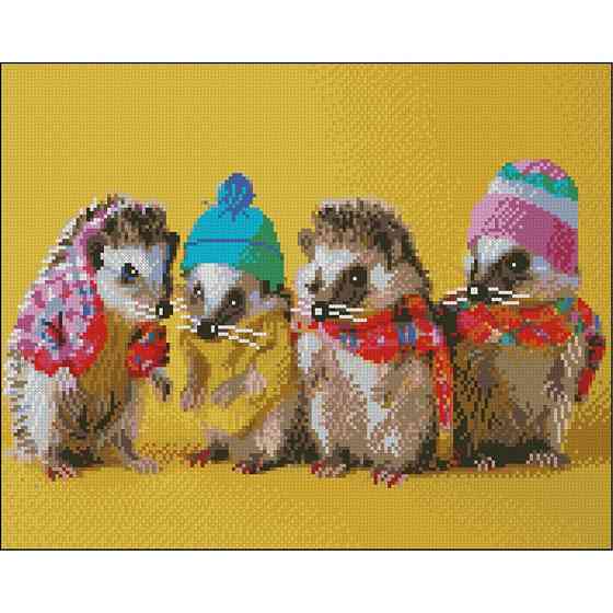 Алмазна мозаїка "Їжачки" ZAV4050-43 без підрамника 40х50 см Вінниця