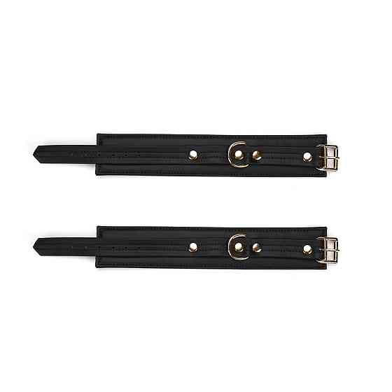 Поножі Liebe Seele Black Organosilicon Anklecuffs, екошкіра Sex Aura Київ