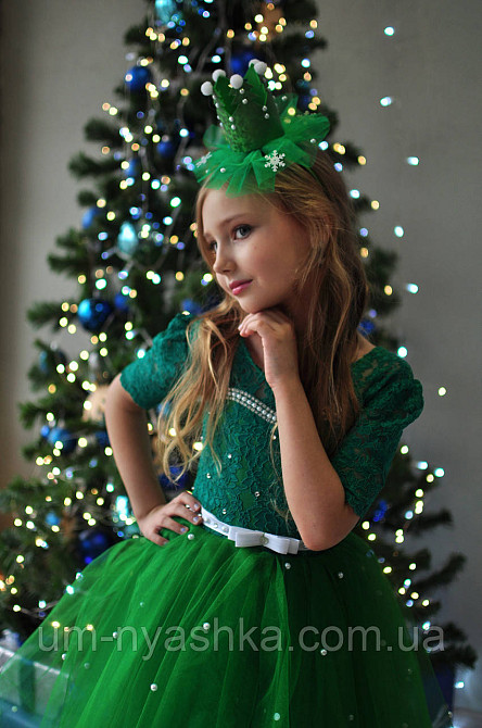 Пышное зеленое платье для девочки Елочка, Капуста, Лягушка Кривой Рог - изображение 4