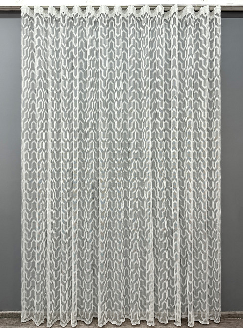 Тюль VR-Textil 2001т Жаккард Молочный 400х270 см (42-1042) Киев - изображение 2