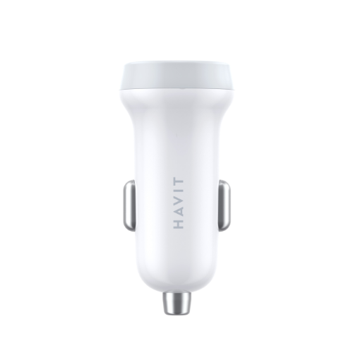 Автомобільний зарядний пристрій Havit HV-CC2008 2USB білий Житомир - изображение 3