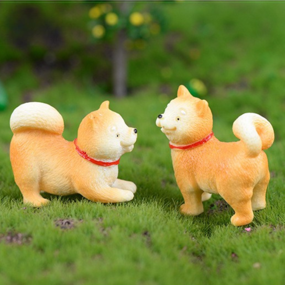 Миниатюрная фигурка Собака Сиба-ину 2.8 х 3.6 см для микроландшафта и мини-сада Одесса - изображение 1