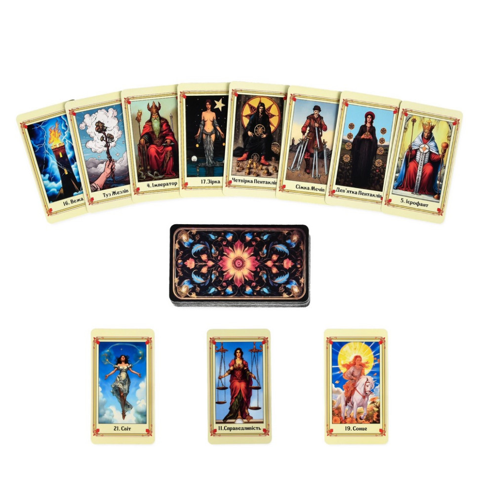 Гадальные карты Таро 30421 карта со ссылкой на инструкцию 78 штук Винница - изображение 3