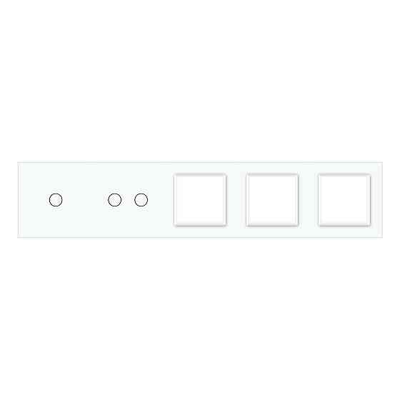 LIVOLO Рамка 5-постова для одного 1-сенсорного та одного 2-сенсорного вимикачів і трьох розеток Коломыя