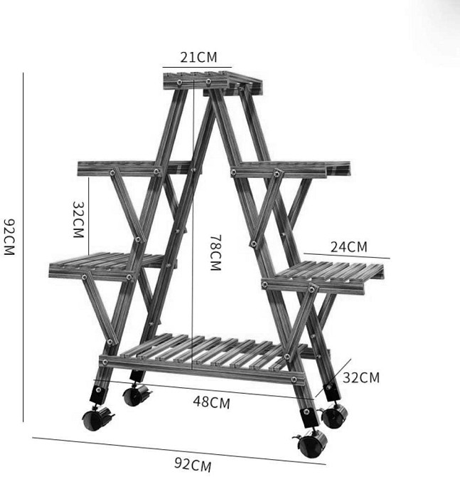 Підставка для квітів "Дре" на колесах капучино Миколаїв - фото 3