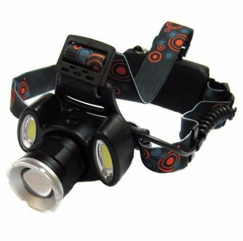 Налобний ліхтар BAILONG BL-C862-T6 з 3 світлодіодами, COB діодом, 4 режимами роботи та регульованим нахилом корпусу Одеса - фото 7