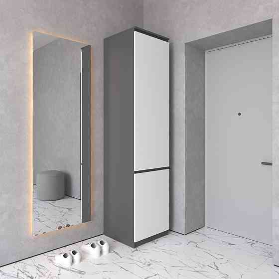 Шафа пенал VAYS R-21, з полицями та штангою, без ручок, ЛДСП, 50×50×211 см - для одягу та взуття, в передпокій Львів