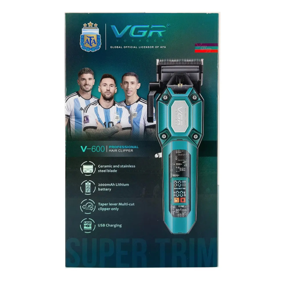 Машинка для стрижки аккумуляторная VGR V-600 clipper LCD (6 насадок) Киев