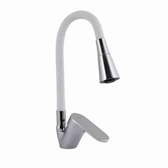 Смеситель для кухни с гибким изливом Lidz Tani 008F3 (k40) LDTAN008F3WCR37037 белый / хром Киев