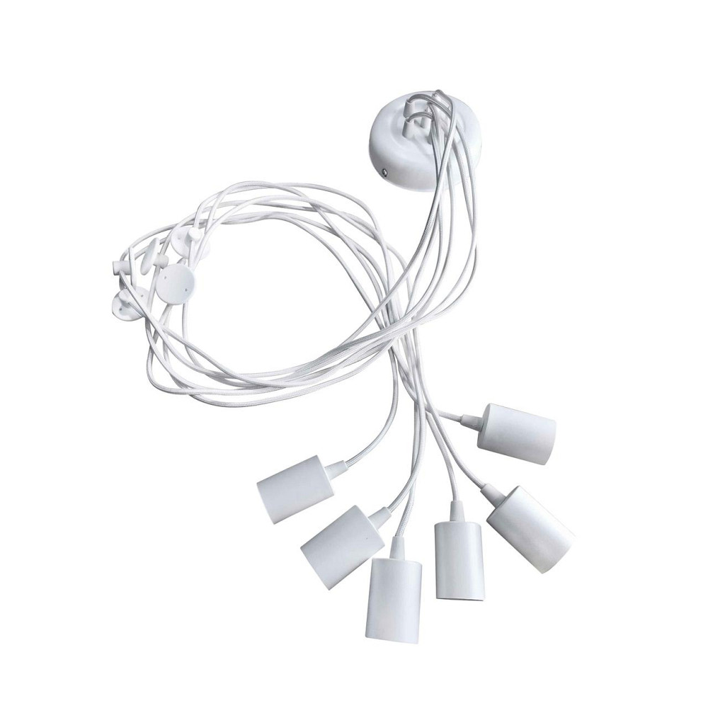 Подвесная люстра паук белая 6 ламп Е27 Spider NL 149-6W Одесса - изображение 2