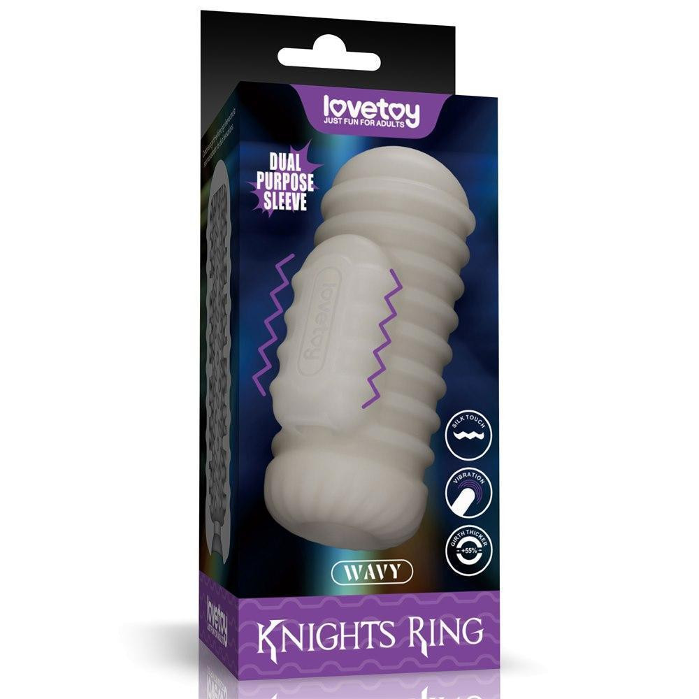 Мастурбатор - Knights Ring Vibrating Dual Purpose Sleeve-Wavy Sex Aura Київ - фото 1