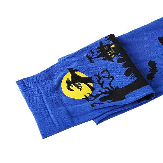 Чулки для Хэллоуина Летучие мыши one size сине-черный Киев