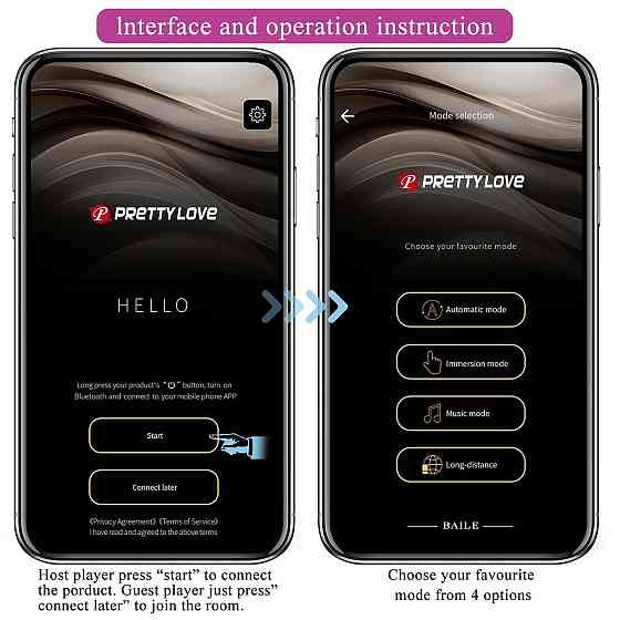 Вибростимулятор PRETTY LOVE - Klay, 10 vibration functions 10 thrusting settings Mobile APP remote c Sex Aura Киев