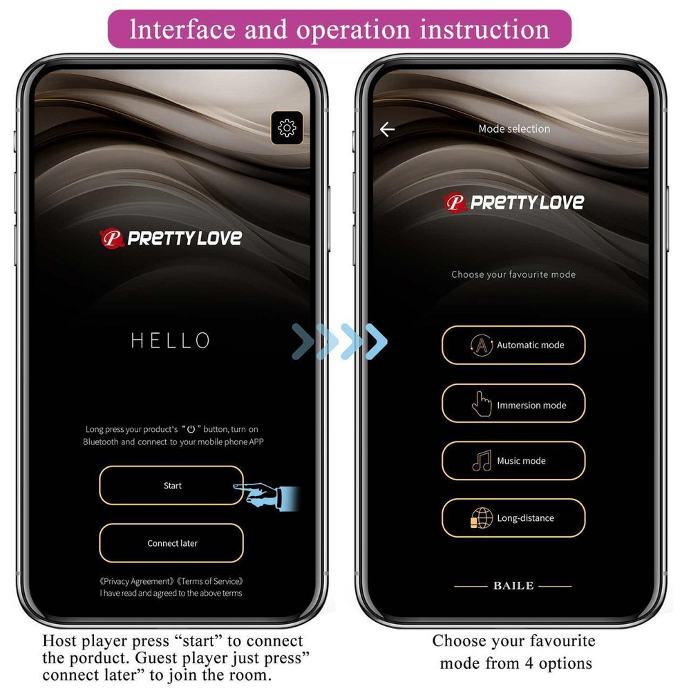 Вібростимулятор PRETTY LOVE - Klay, 10 vibration functions 10 thrusting settings Mobile APP remote c Sex Aura Київ - фото 2